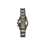 Stainless steel men's watch with metal link band, back view, Nasasi Lifestyle