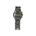 Stainless steel men's watch with metal bracelet, back view, Nasasi Lifestyle accessory